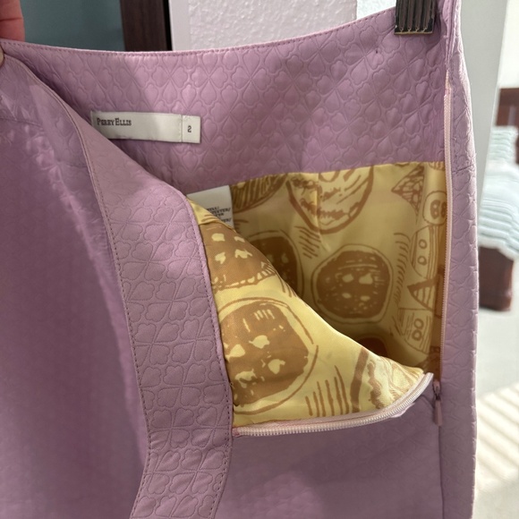 Perry Ellis Faux Leather Pencil Skirt - Mauve / Lilac Size 2 - Picture 7 of 11